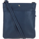 Ashwood Leather Curve Pocket Crossbody Bag Navy: 63620