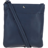 Ashwood Leather Curve Pocket Crossbody Bag Dark Blue: 63620