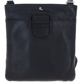 Genuine Leather Crossbody x Shoulder Bag with Golden Accents Black: 64239