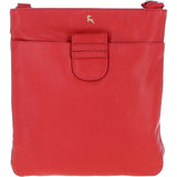 Genuine Leather Crossbody x Shoulder Bag with Golden Accents Coral: 64239