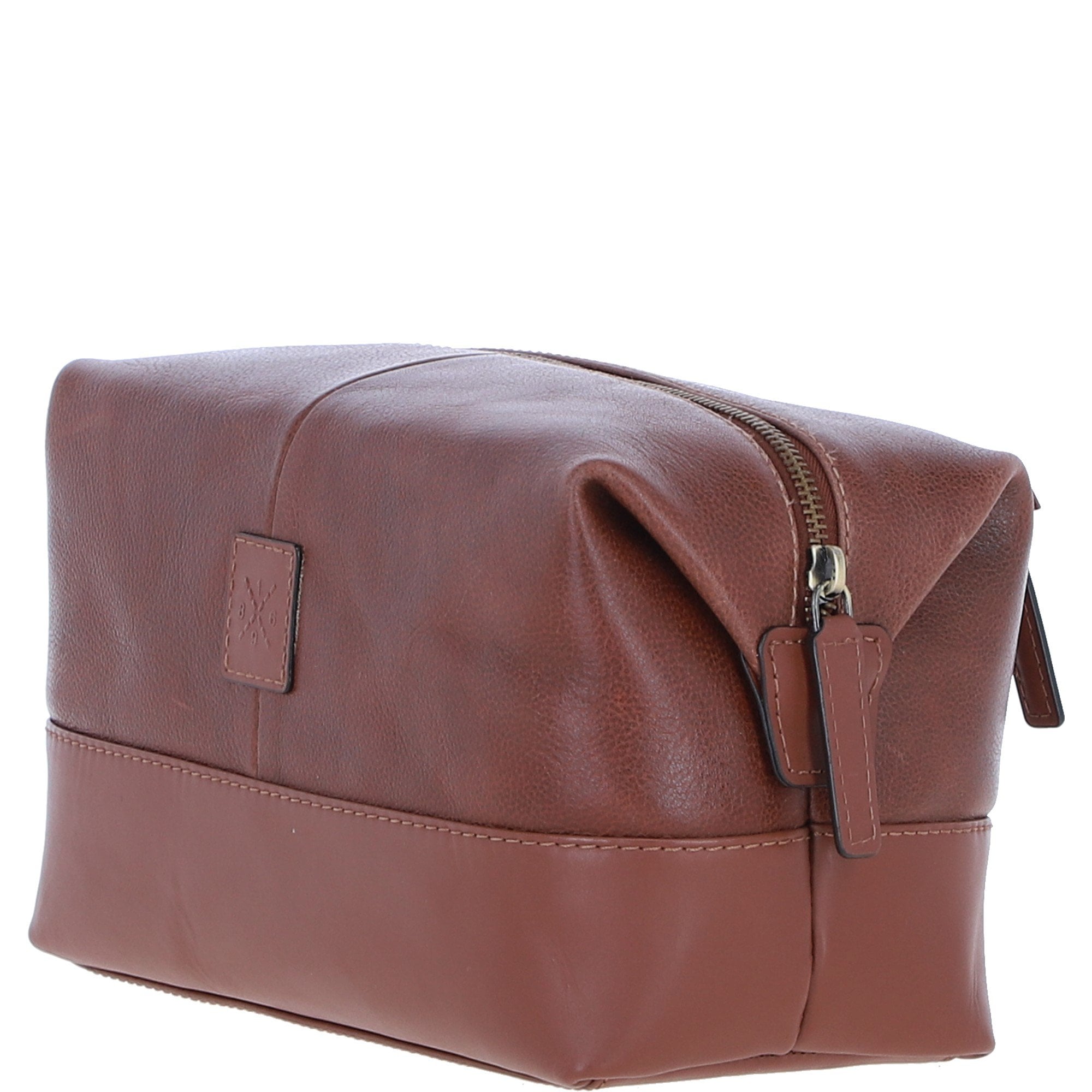Mens Leather Washbag Chestnut: Milo