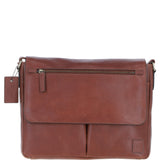 Mens Leather Messenger Bag Chestnut: BLAKE