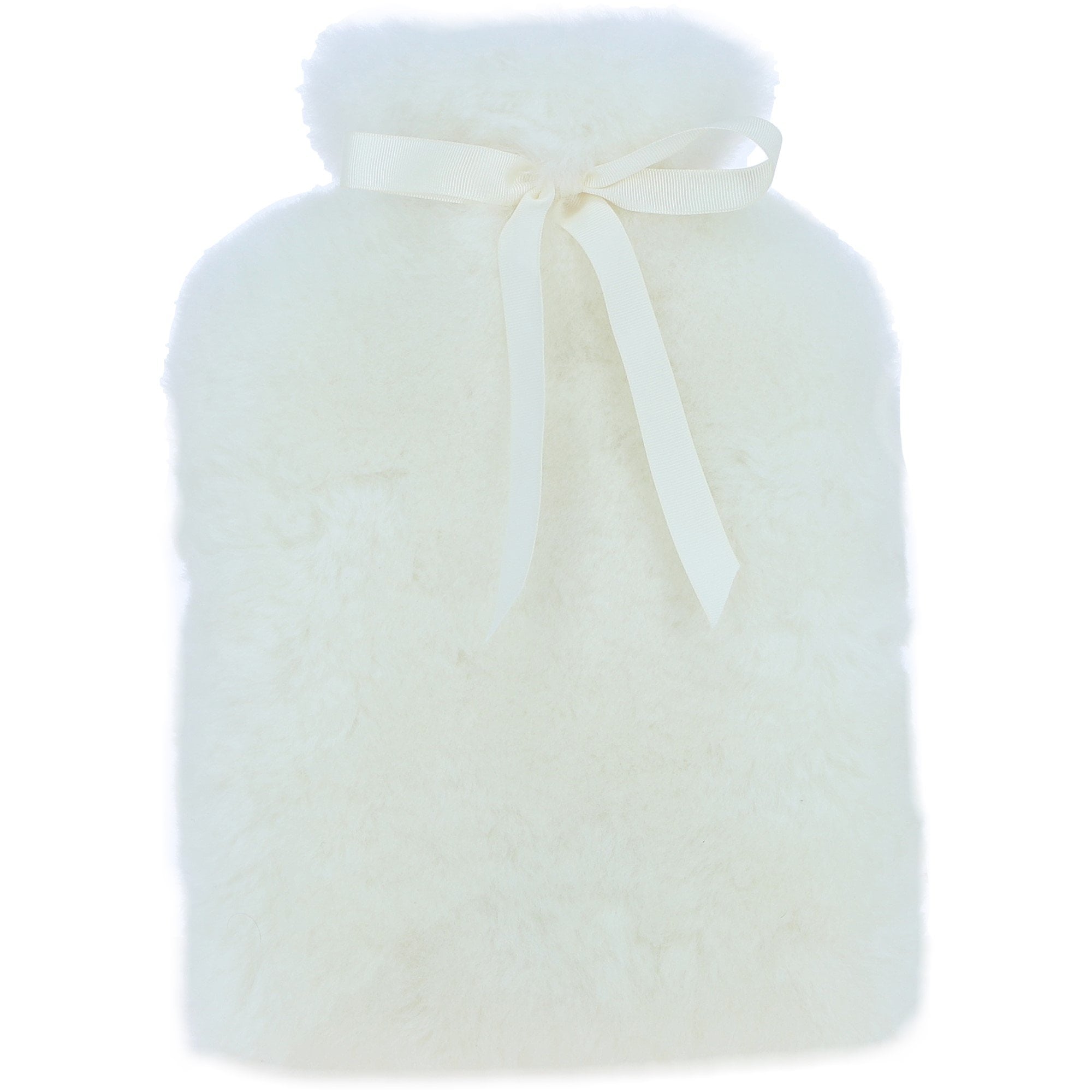 Fenland England Sheepskin 2 Litre Hot Water Bottle & Eye Mask Set Ivory: FF-GS