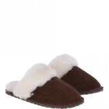 Women's Classic Suede Sheepskin Slippers Brown: Pippa
