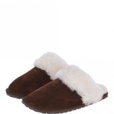 Women's Classic Suede Sheepskin Slippers Brown: Pippa