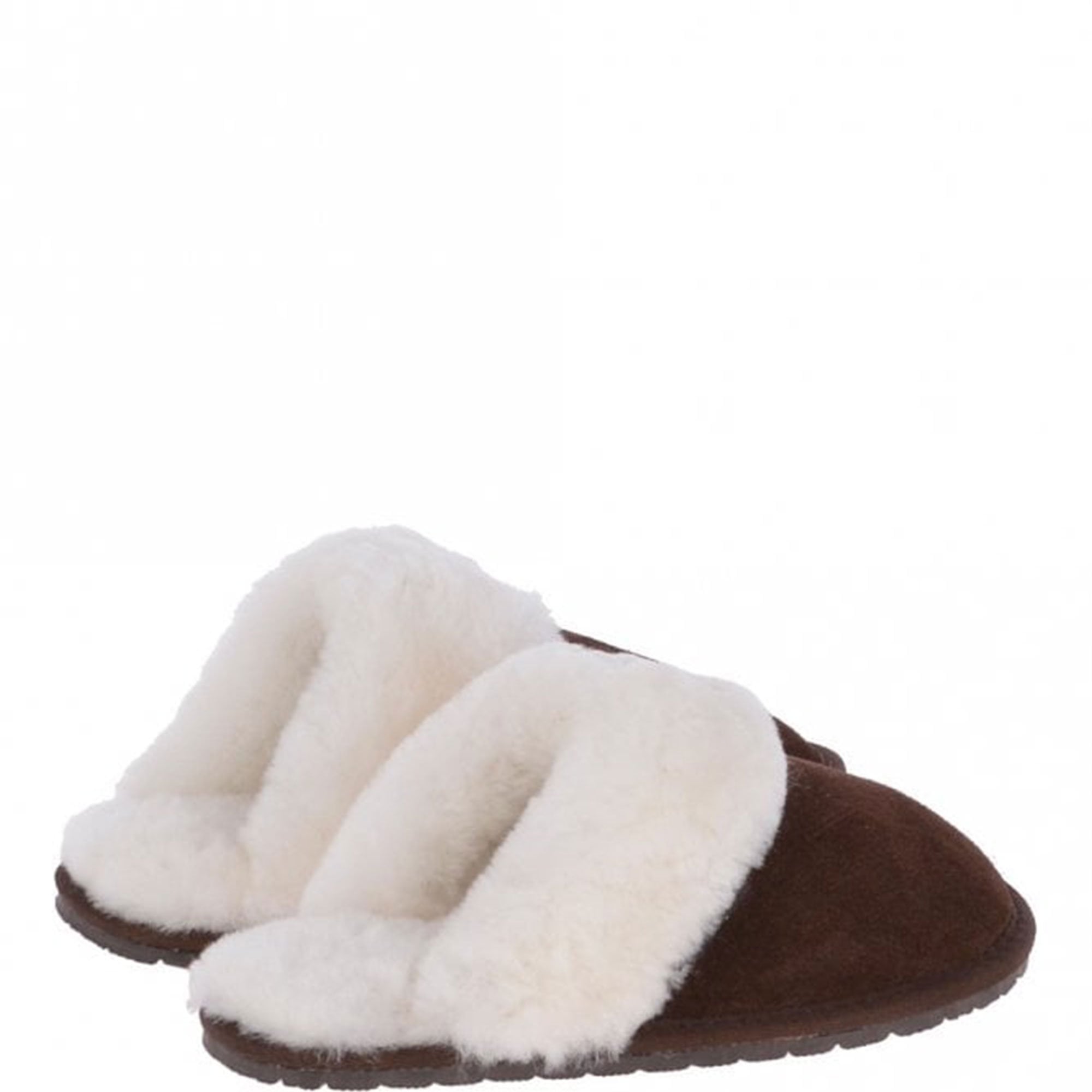 Women's Classic Suede Sheepskin Slippers Brown: Pippa