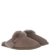 Women's Classic Suede Sheepskin Slippers Mink: Pippa
