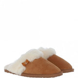 Women's Classic Suede Sheepskin Slippers Tan: Pippa