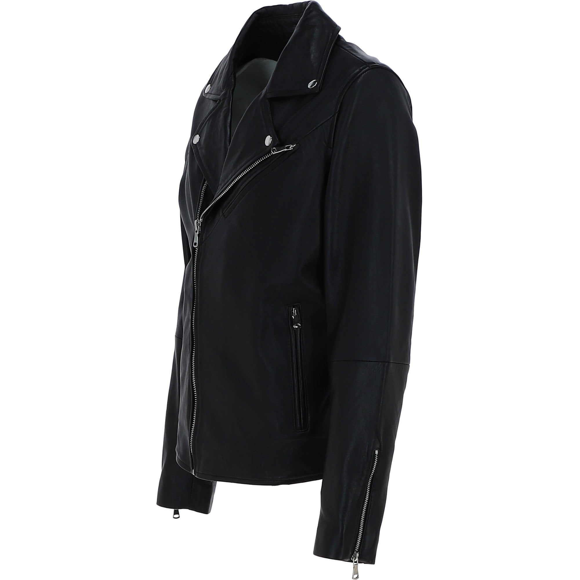 Brampton London Men's Real Leather Biker Jacket Black: BLM F-35