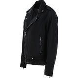 Brampton London Men’s Slim Fit  Real Leather Biker Jacket Black: BLM-191