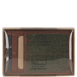 Ashwood Leather & Tweed Card Holder Tan/Green Check: TW-15-010-TGNH