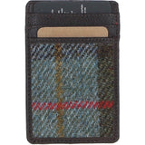 Ashwood Leather & Harris Tweed® Cloth Card Holder Brown/Mcload: TW-15-01-BM