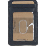Ashwood Leather & Harris Tweed® Cloth Card Holder Navy/Pink: TW-15-06-NP