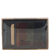 Ashwood Leather & Harris Tweed® Cloth Card Holder Black/Green/Red: TW-15-07-BR