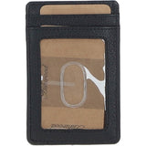 Ashwood Leather & Harris Tweed® Cloth Card Holder Black/White: TW-15-012-BW