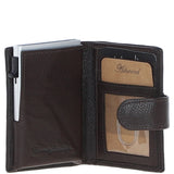 Ashwood Leather & Harris Tweed® Cloth RFID Secure Wallet Brown/Mcload: TW-16-01-BM