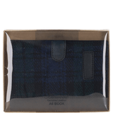 Ashwood Leather & Harris Tweed® Cloth A6 Notebook Black/Watch: TW-18-03-BW