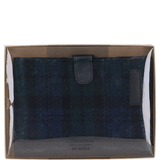 Ashwood Leather & Harris Tweed® Cloth A5 Notebook Black/Watch: TW-19-03-BW
