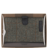 Ashwood Leather & Harris Tweed® Cloth A5 Notebook Brown/Green: TW-19-09-BG
