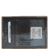 Ashwood Leather & Harris Tweed® Cloth Stylish Flat Card Holder Brown/Mcload: TW-52-01-BM