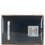 Ashwood Leather & Harris Tweed® Cloth Stylish Flat Card Holder Black/Watch: TW-52-03-BW