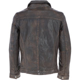 Ashwood Mens Leather Biker Jacket Coffee/Brown: AMJ-9