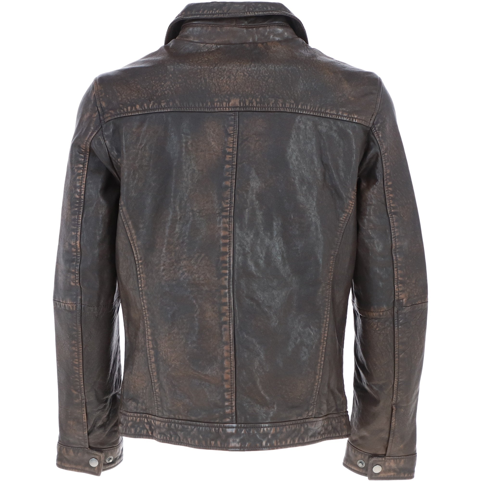 Ashwood Mens Leather Biker Jacket Coffee/Brown: AMJ-9