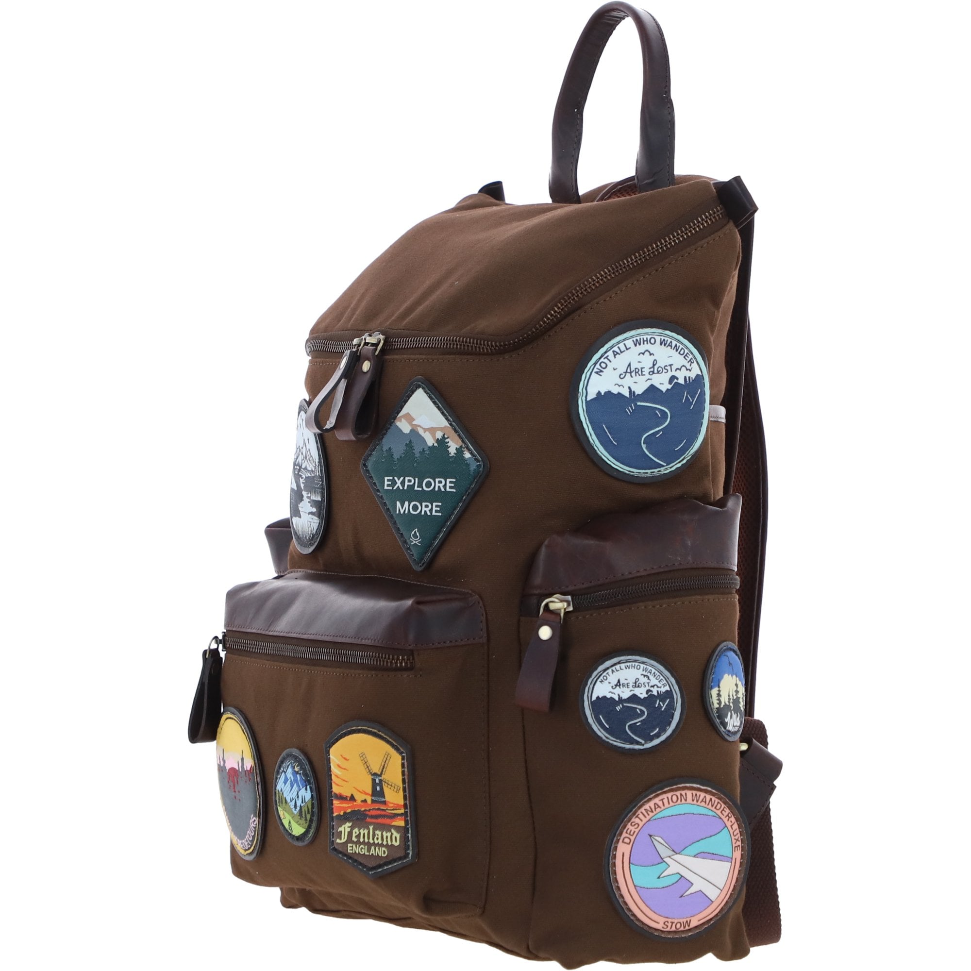 Fenland England Explorer Patch Backpack Brandy/Green: FEN-745