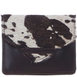 Brampton London Hair-On Hide Accent RFID Protected Leather Purse Brown: P-27/H