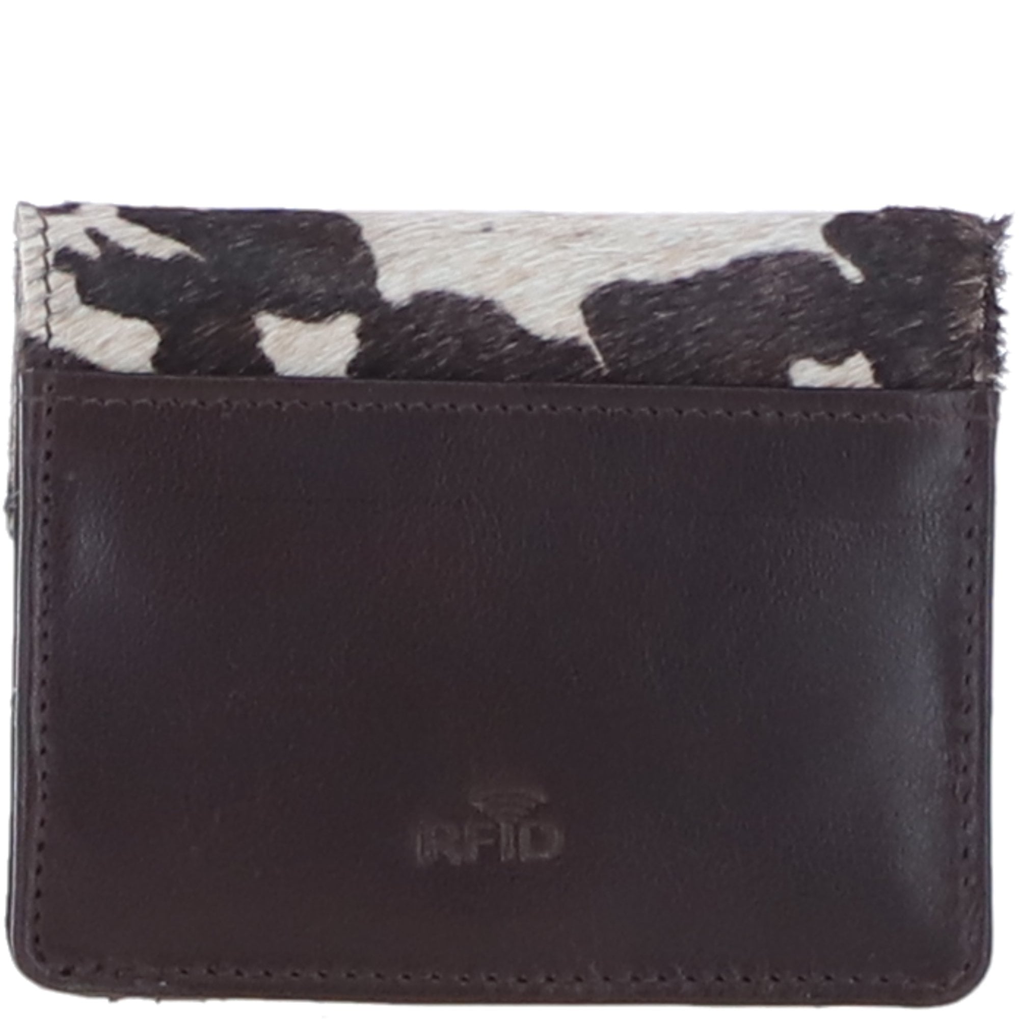 Brampton London Hair-On Hide Accent RFID Protected Leather Purse Brown: P-27/H