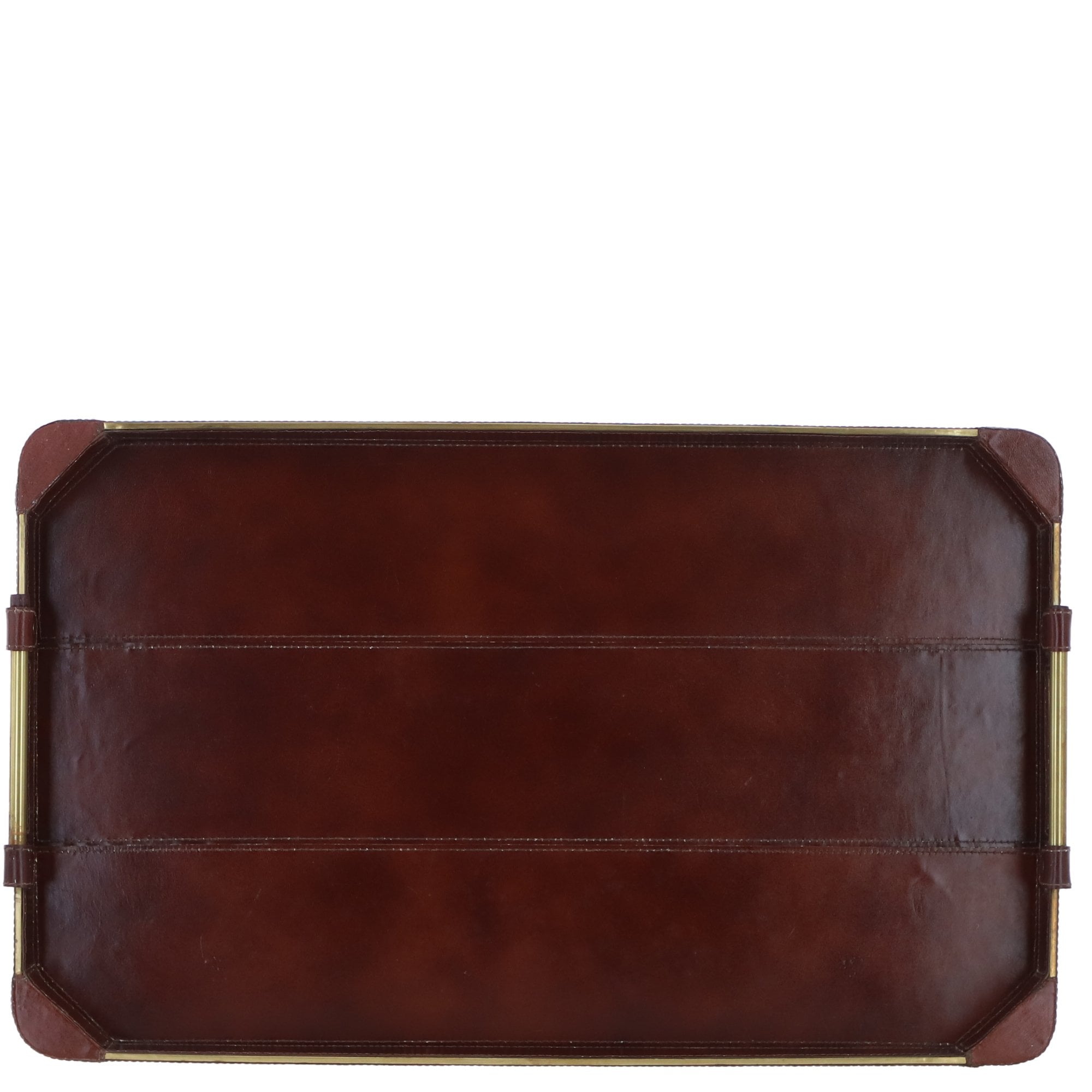 Exquisite Real Leather Butler Serving Tray Chestnut: LF-194