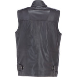 Premium Men's Brown Leather Utility Vest with Multiple Pockets: friends