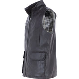 Ashwood Men's Leather Waistcoat | Classic Zip-Up Body Warmer Light Brown: LUMS
