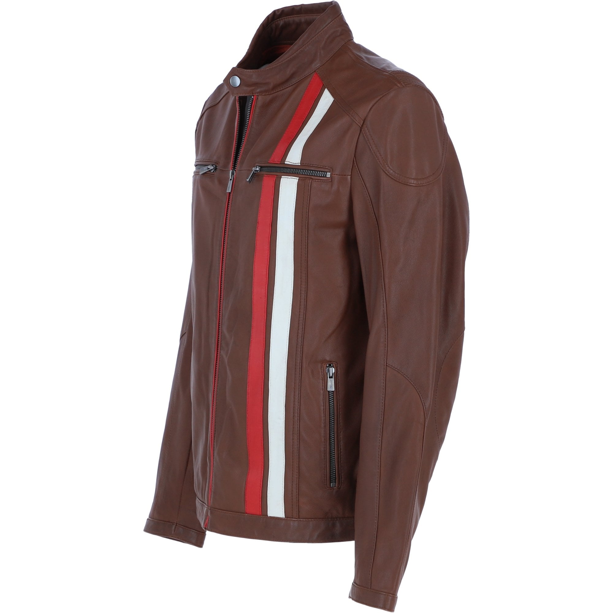 Ashwood Mens Leather Jacket Brown: GB McQueen