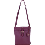 Ashwood Leather Smart Tab Cross Body Bag Wine: 63621/Tab