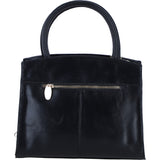 Ashwood Leather Compact Structured Handbag with Detachable Crossbody Strapin Black: C-75