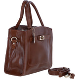 Ashwood Leather Compact Structured Handbag with Detachable Crossbody Strap in Tan: C-75