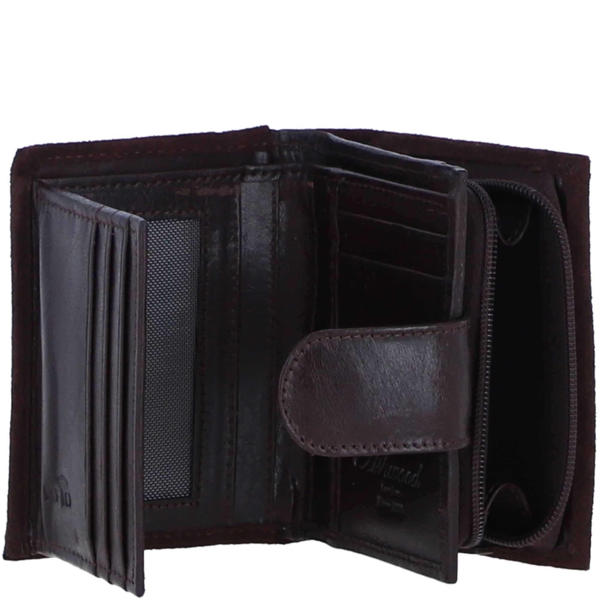 Ladies Ashwood Suede & Leather RFID Protected Purse in Brown: S-50