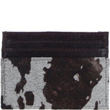 Ashwood Leather Hair-on-Hide Slim Card Holder in Brown: H-57