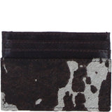 Ashwood Leather Hair-on-Hide Slim Card Holder in Brown: H-57