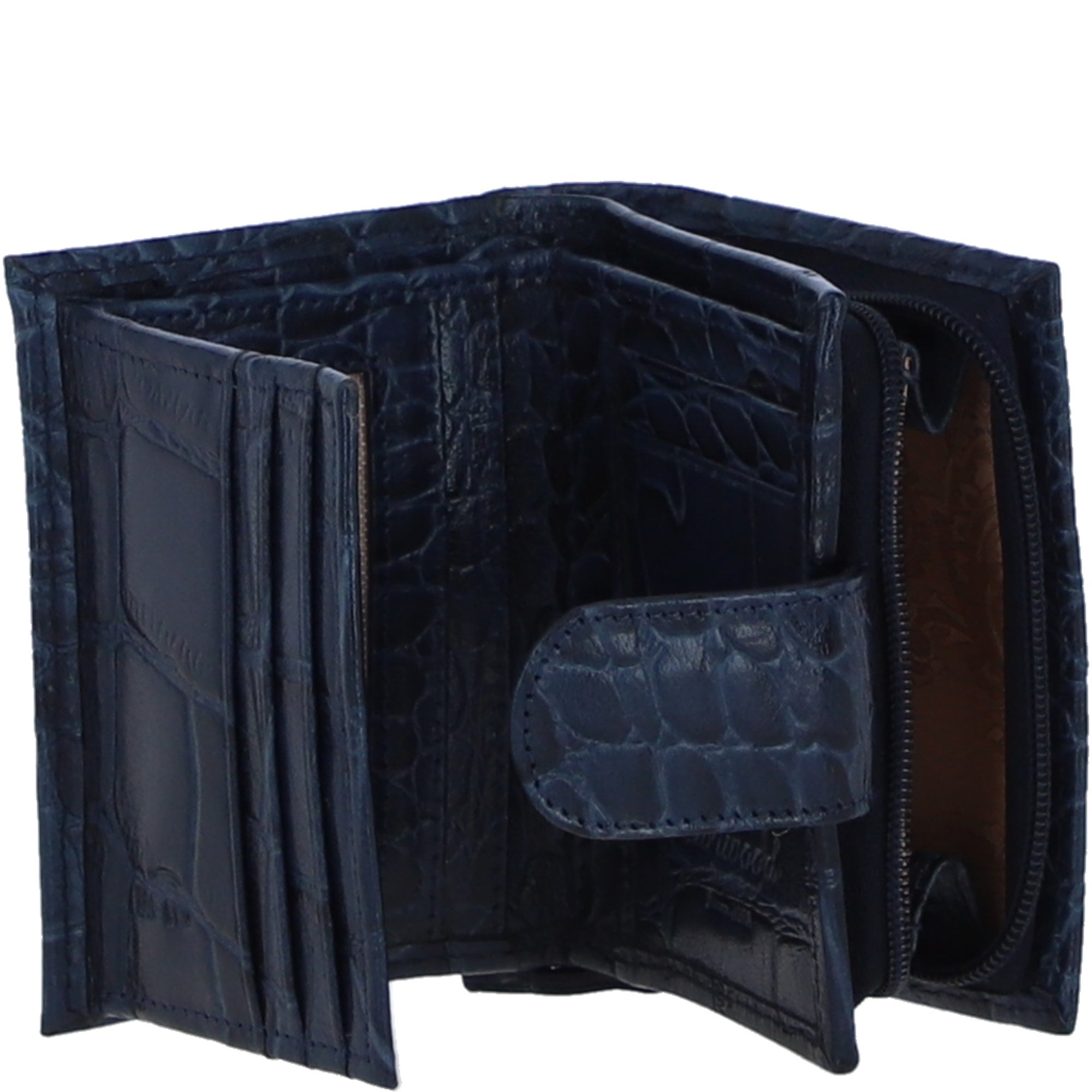 Ladies Ashwood Leather RFID Protected Purse in Navy: C-70