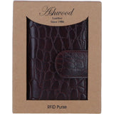 Ladies Ashwood Leather RFID Protected Purse in Bordo: C-70