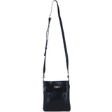 Ashwood Leather Crossbody Bag with Adjustable Strap in Black: C-71