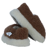 Soft and Cosy Full Woollen Unisex Indoor Slippers in Brown: Pantofole