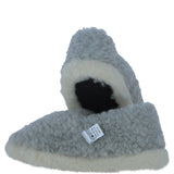 Soft and Cosy Full Woollen Unisex Indoor Slippers in Lt Grey: Pantofole