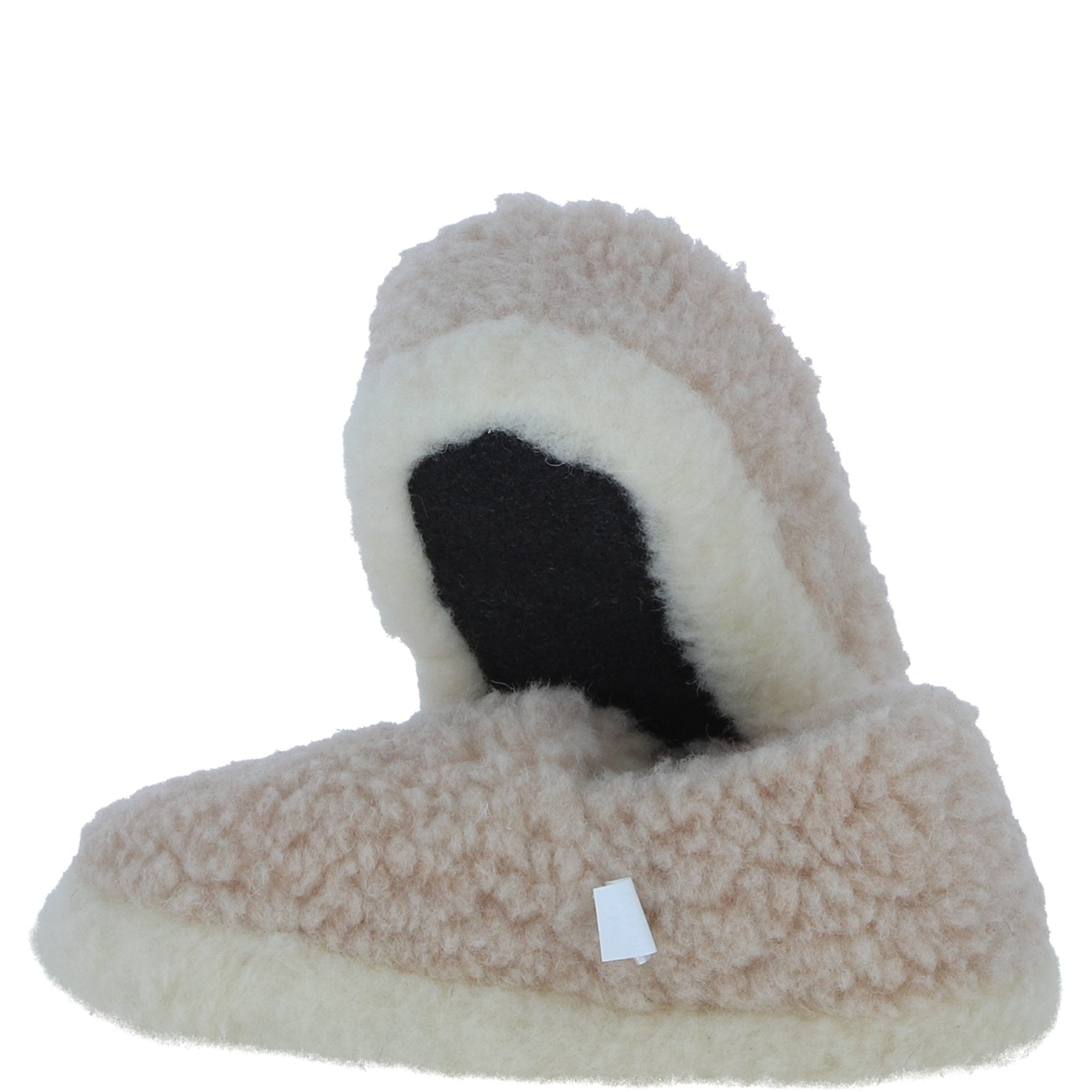 Soft and Cosy Full Woollen Unisex Indoor Slippers in Beige: Pantofole