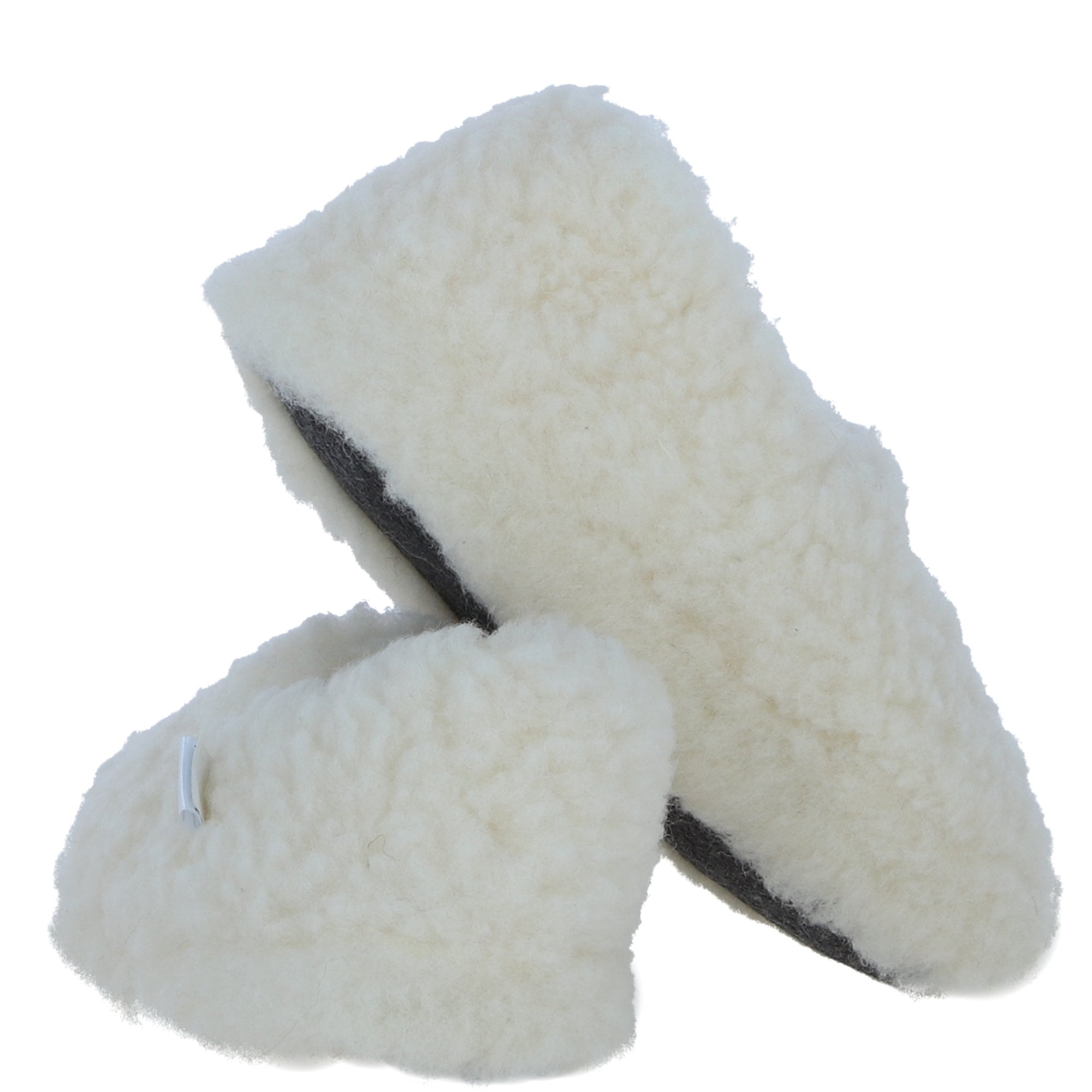 Soft and Cosy Full Woollen Unisex Indoor Slippers in Natural: Pantofole
