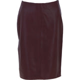 Stylish Leather Pencil Skirt Burgandy: skirt 23