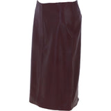 Stylish Leather Pencil Skirt Burgandy: skirt 23