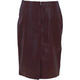 Stylish Leather Pencil Skirt Burgandy: skirt 23
